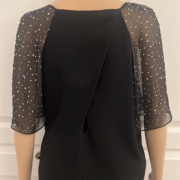 Rebecca Taylor black top with a crystal sleeves - Picture 2 of 4